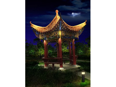 阜南縣清河公園，體育公園景觀亮化